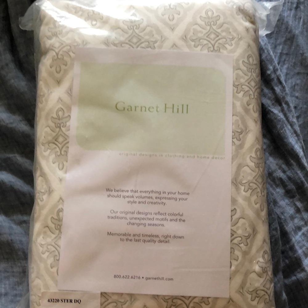 GARNET HILL 6 oz SIGNATURE FLANNEL QUEEN DUVET COV